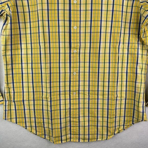 Polo By Ralph Lauren Estate Sport Men’s Size Large Yellow Green Button Shirt - Picture 4 of 10